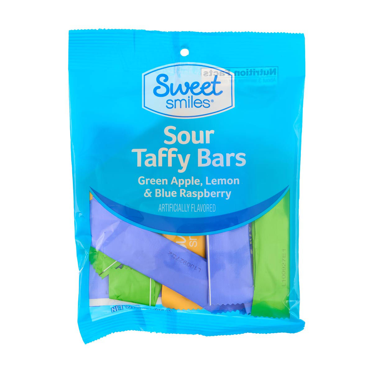 SweetSmiles Green Apple, Lemon & Blue Raspberry Sour Taffy Bars, 3 oz