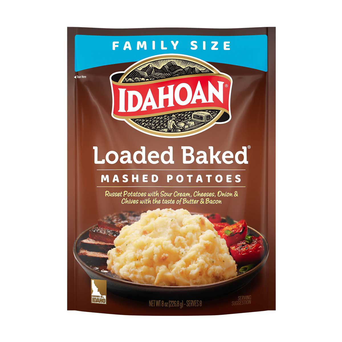Idahoan Loaded Baked Mashed Potatoes, Family Size, 8 oz