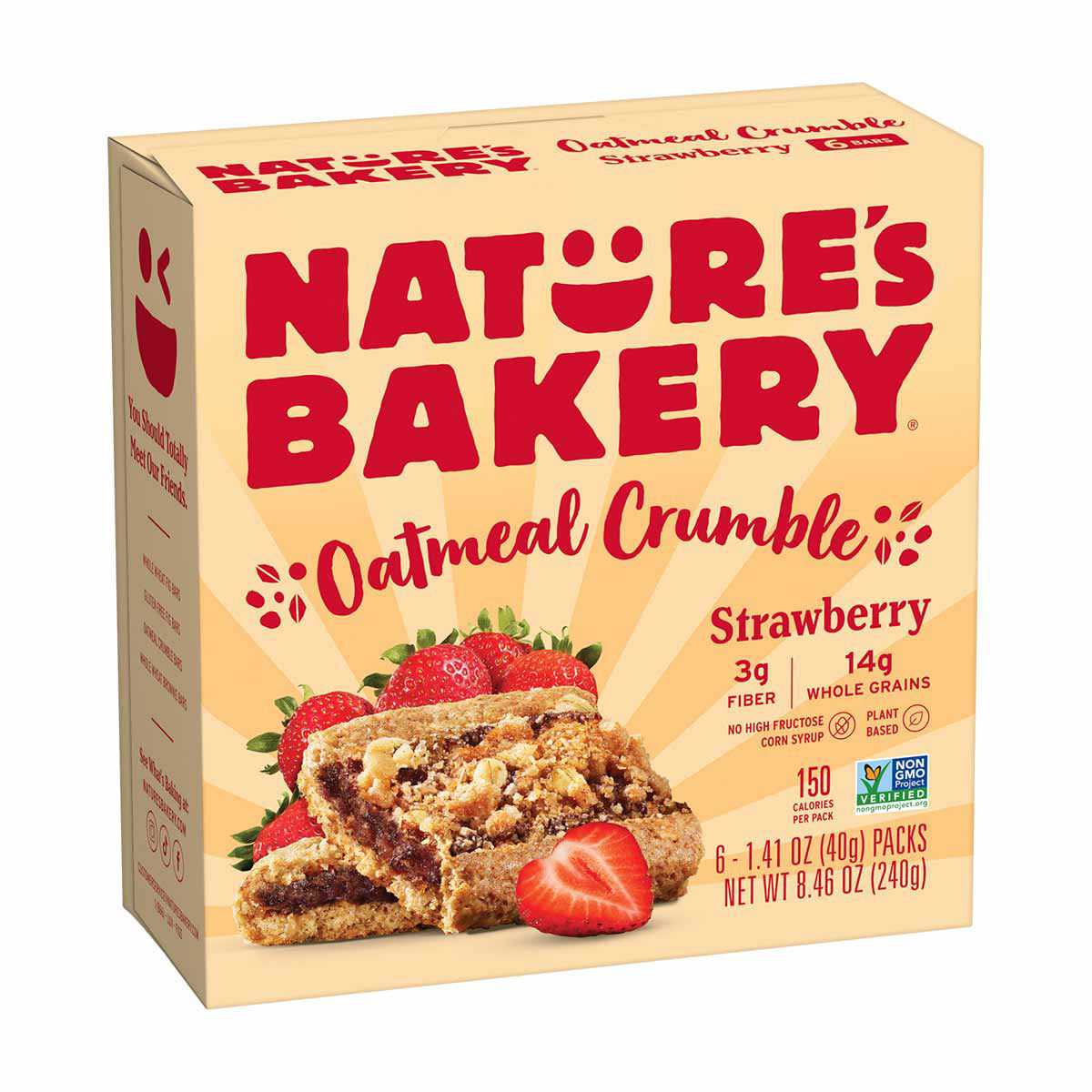 Nature's Bakery Strawberry Oatmeal Crumble Bar, 8.46 oz, 6 ct