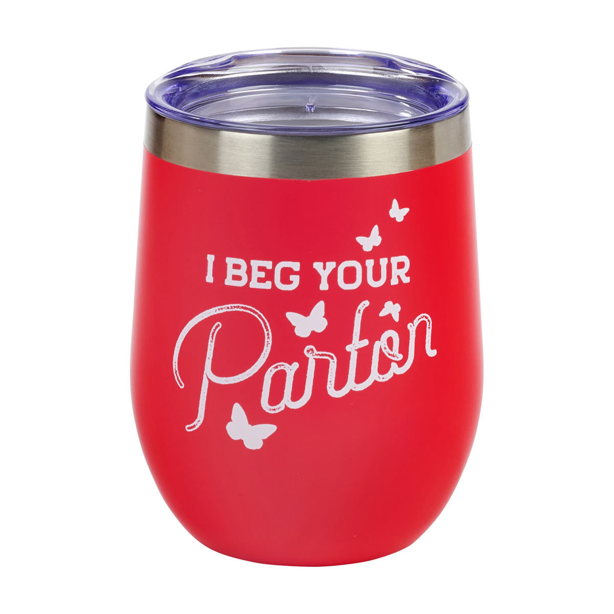 Dolly Parton Wine Cup with Lid, Red
