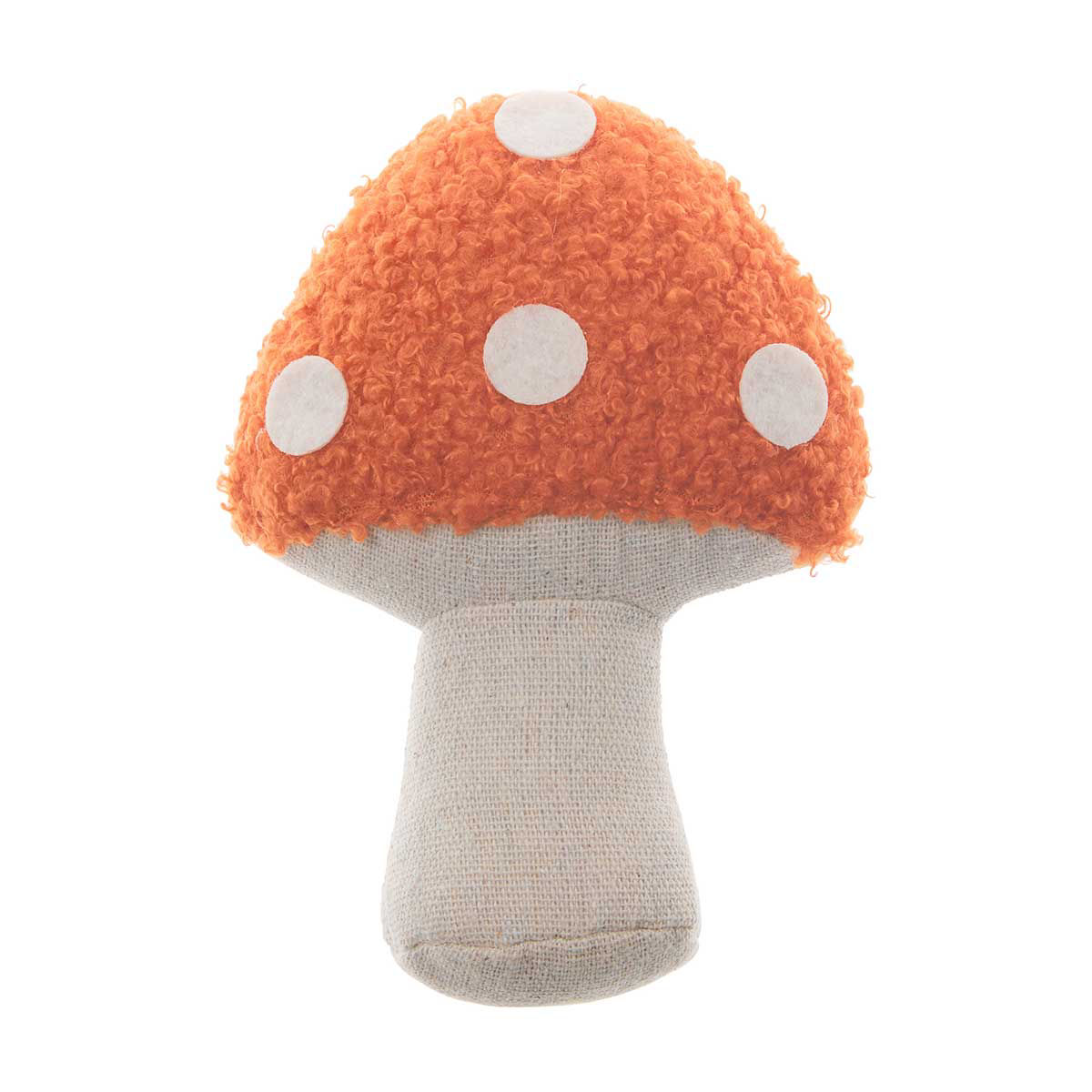 Harvest Mushroom Shaped Plush, Orange, 1 ct