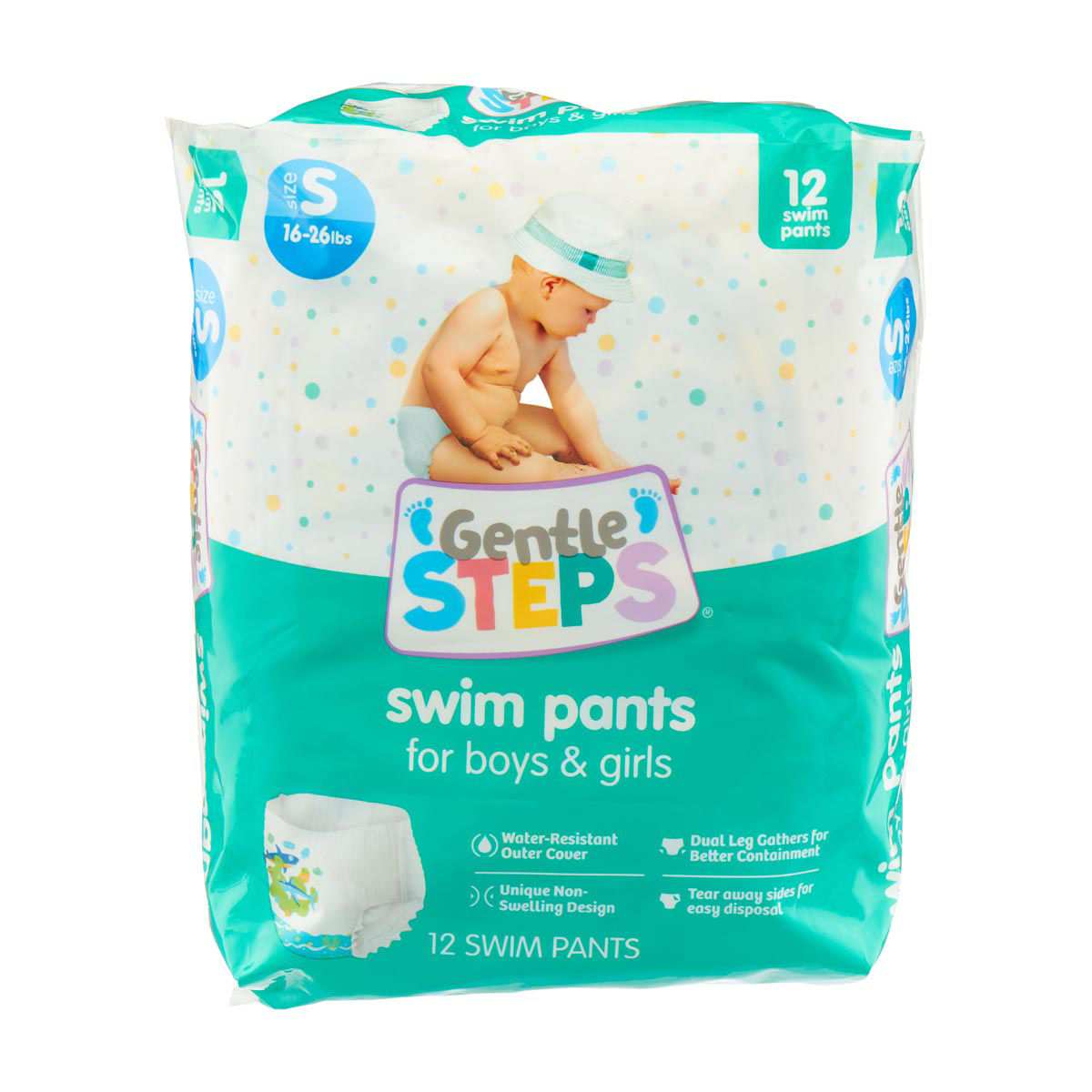 Gentle Steps Swim Pants for Boys & Girls, Small, 12 ct