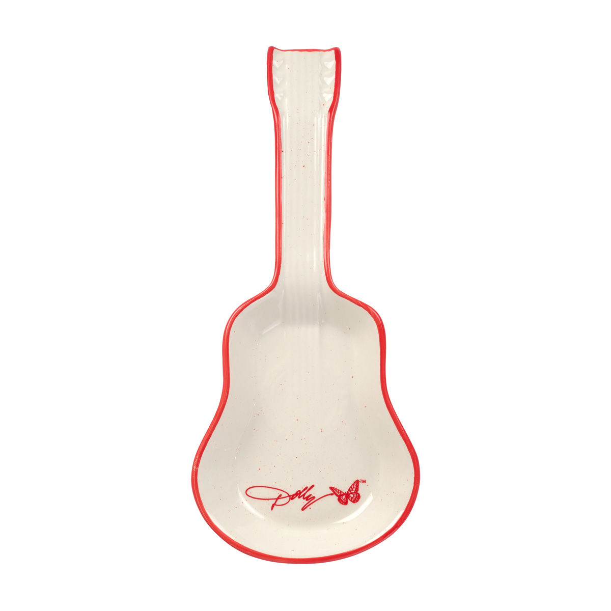 Dolly Parton Guitar Shaped Spoon Rest, Red