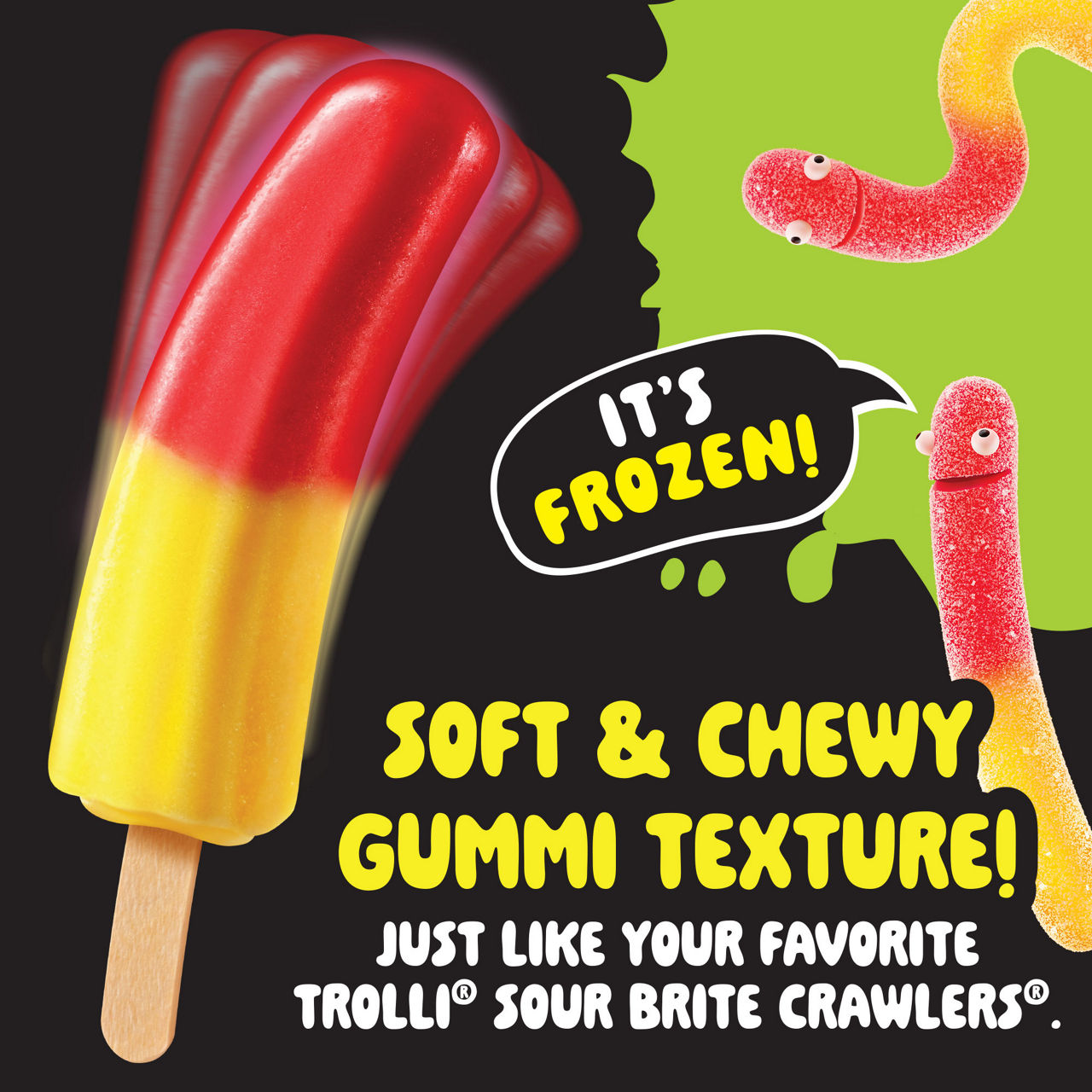 Buy Trolli Frozen Gummi Ice Pops Chewy Sour Gummy Candy Frozen