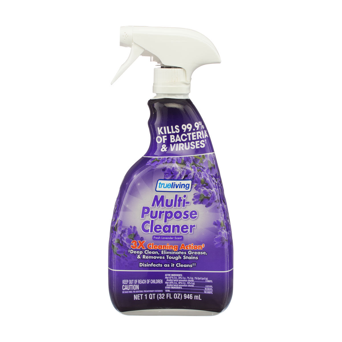 True Living Multi-Purpose Cleaner, Fresh Lavender Scent, 32 fl oz
