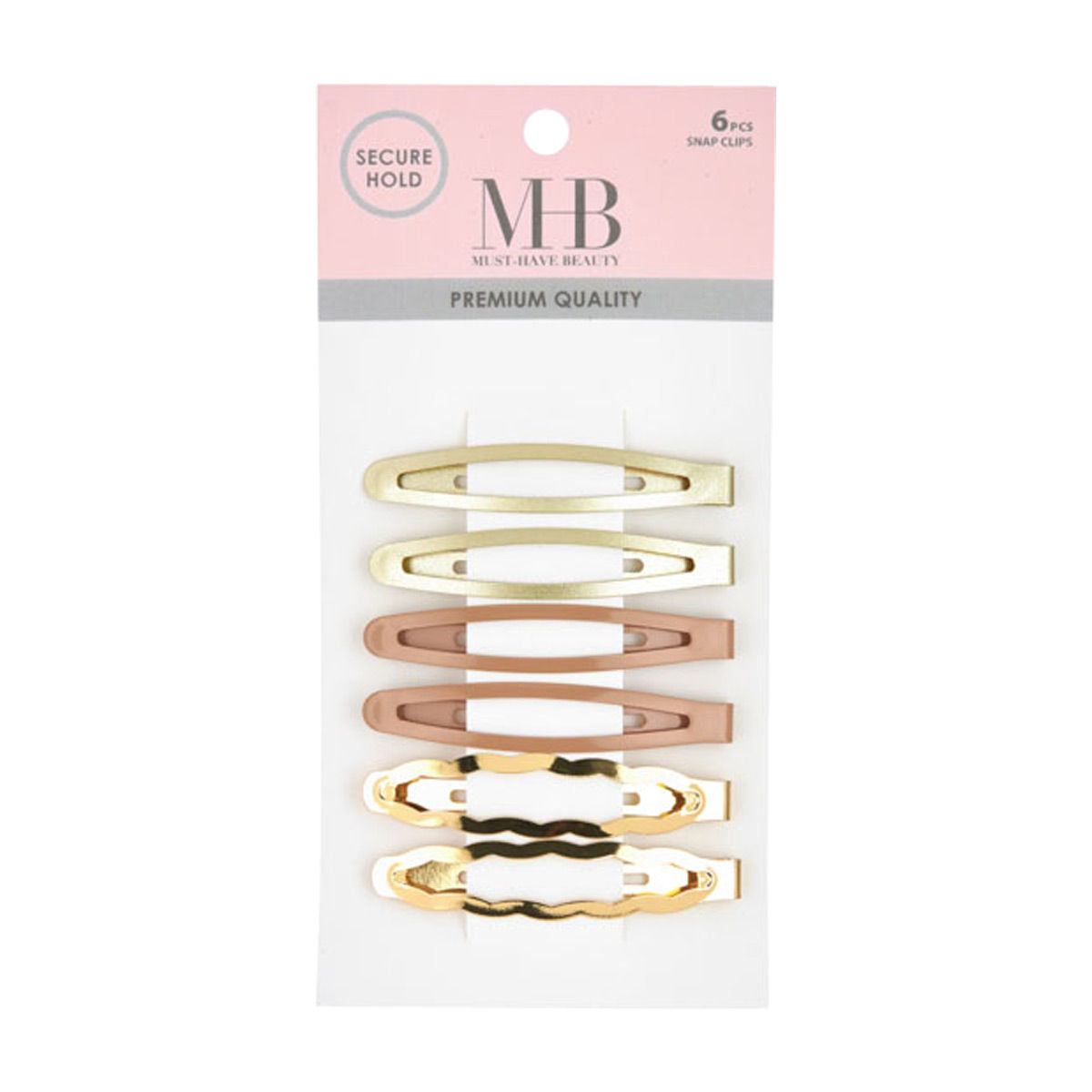 Must Have Beauty Metal Snap Clips, 6 ct