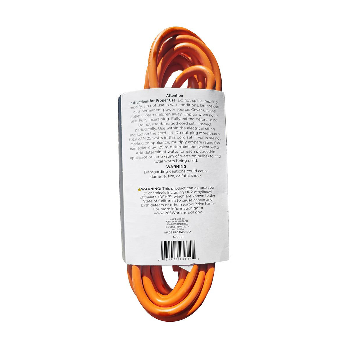 Buy Pro Essentials Extension Cord, Orange, 20 ft from Dollar