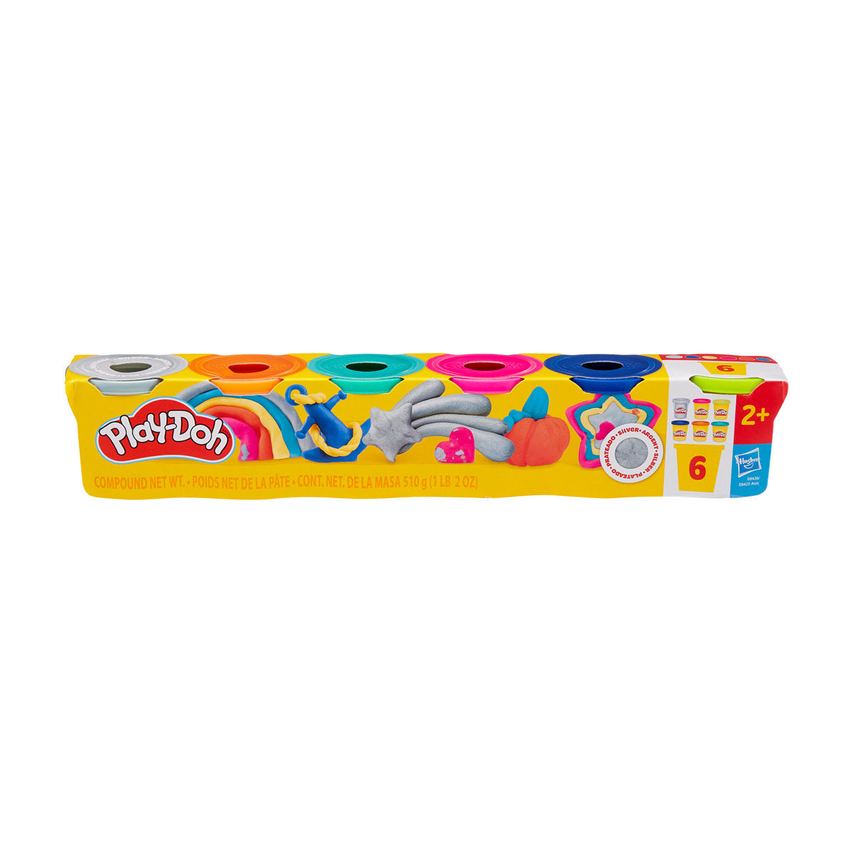 Play-Doh Silver & Color Pack, 6 ct