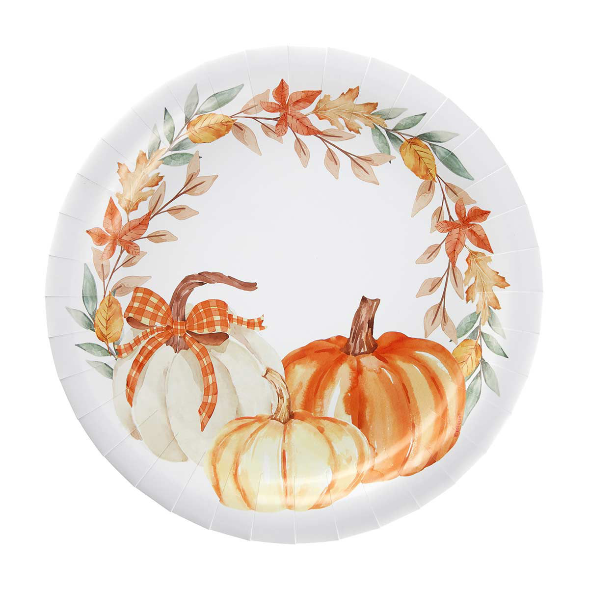 Harvest Printed Colorful Plates, 9 in