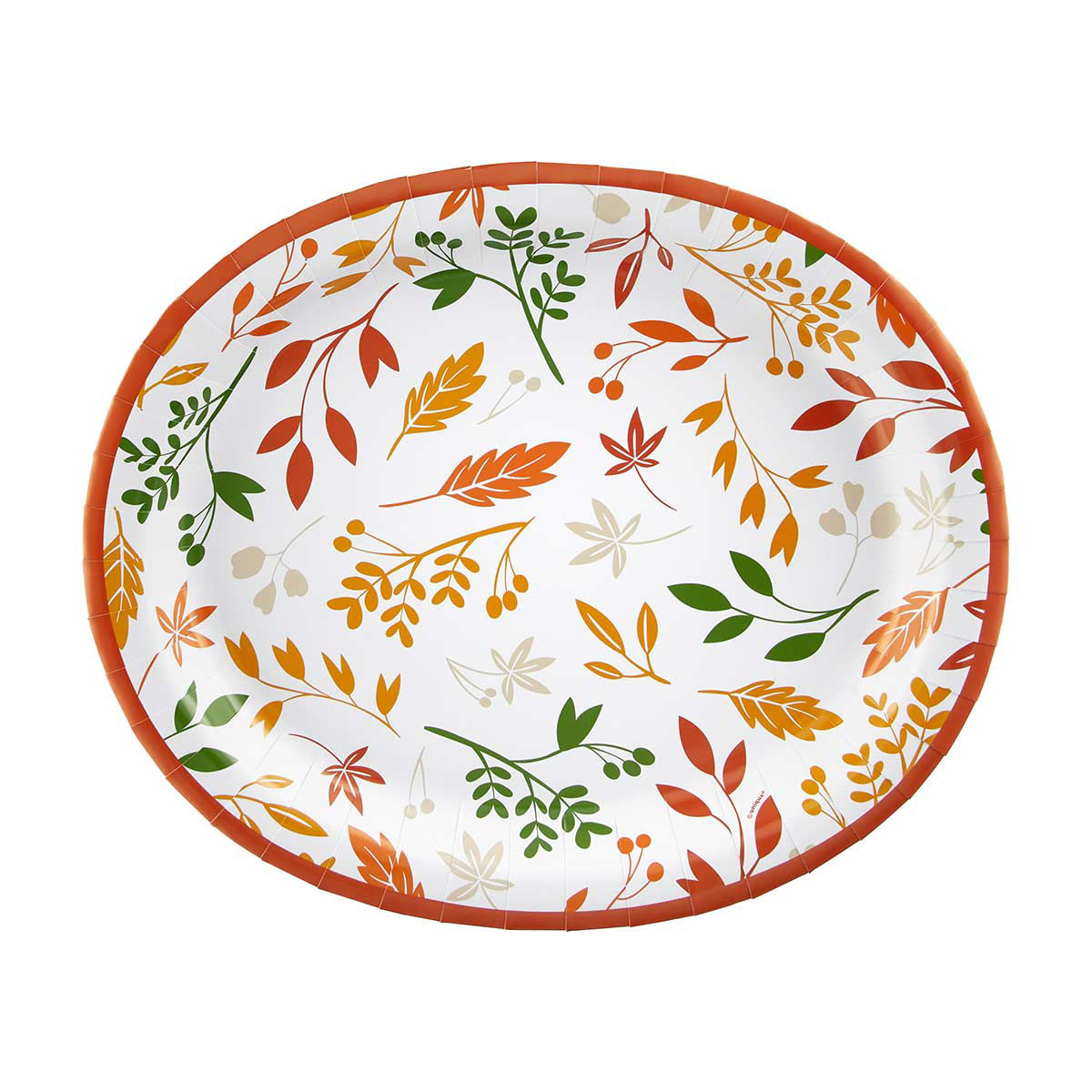 Fall Printed Floral Oval Plates