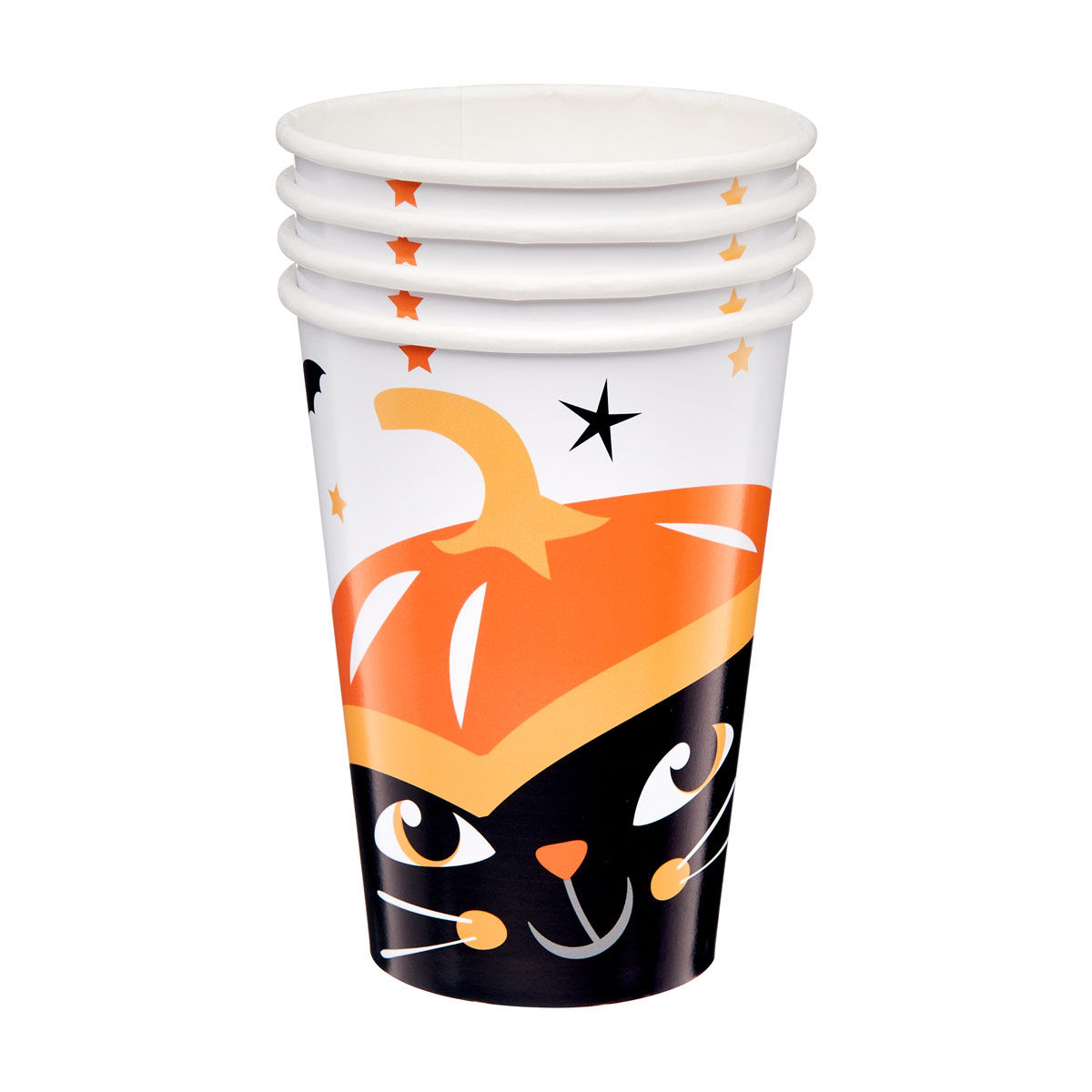 Halloween-Pumpkin-Cat-Paper-Cups
