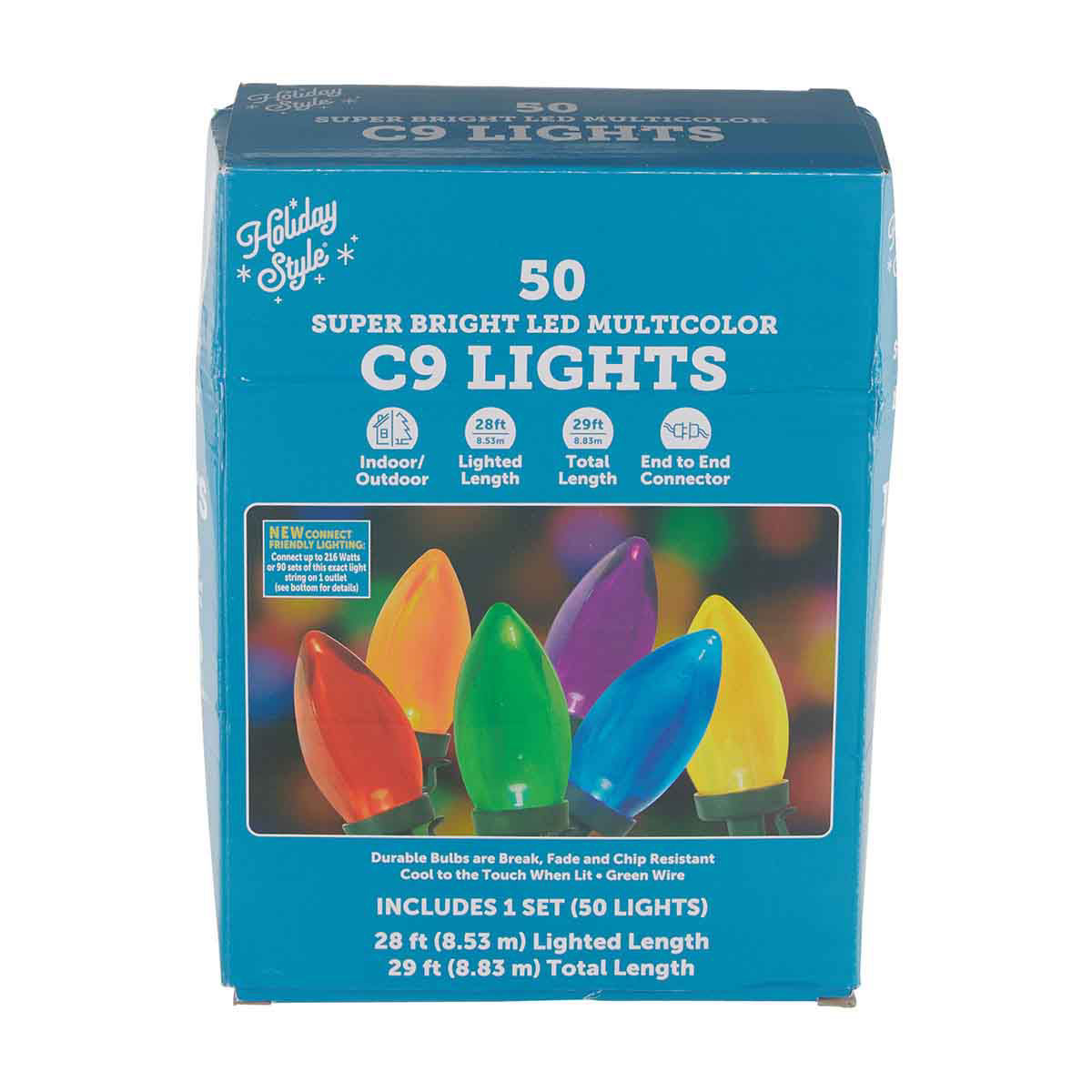 Holiday-Style-Multicolor-C9-LED-Lights,-29-ft
