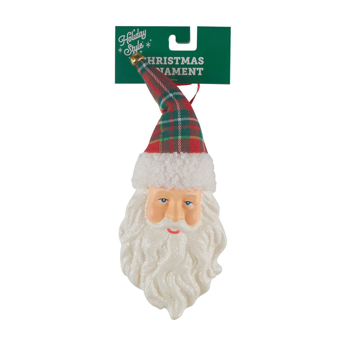 Holiday-Style-Christmas-Santa-Head-Ornament,-Assorted