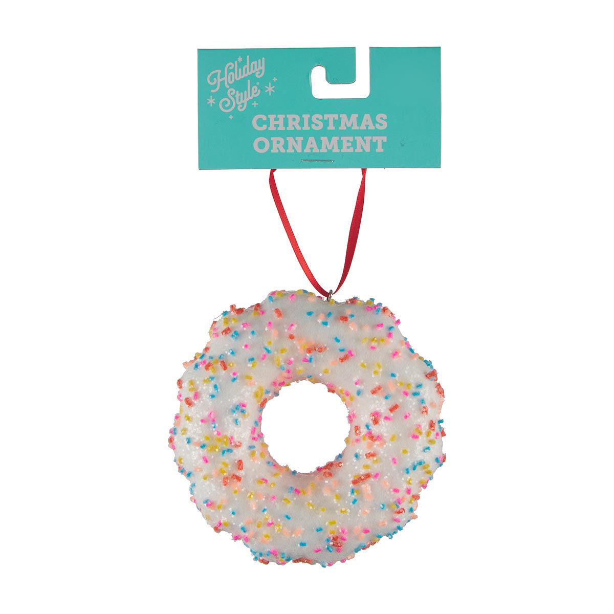 Holiday Style Donut Shaped Christmas Ornament, Assorted