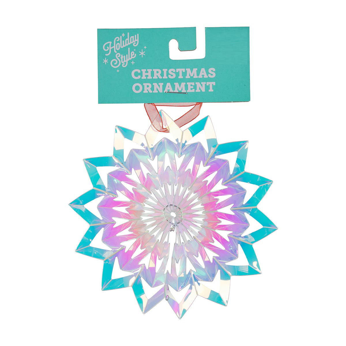Winter Whimsy Christmas Iridescent Snowflake Ornament, Assorted