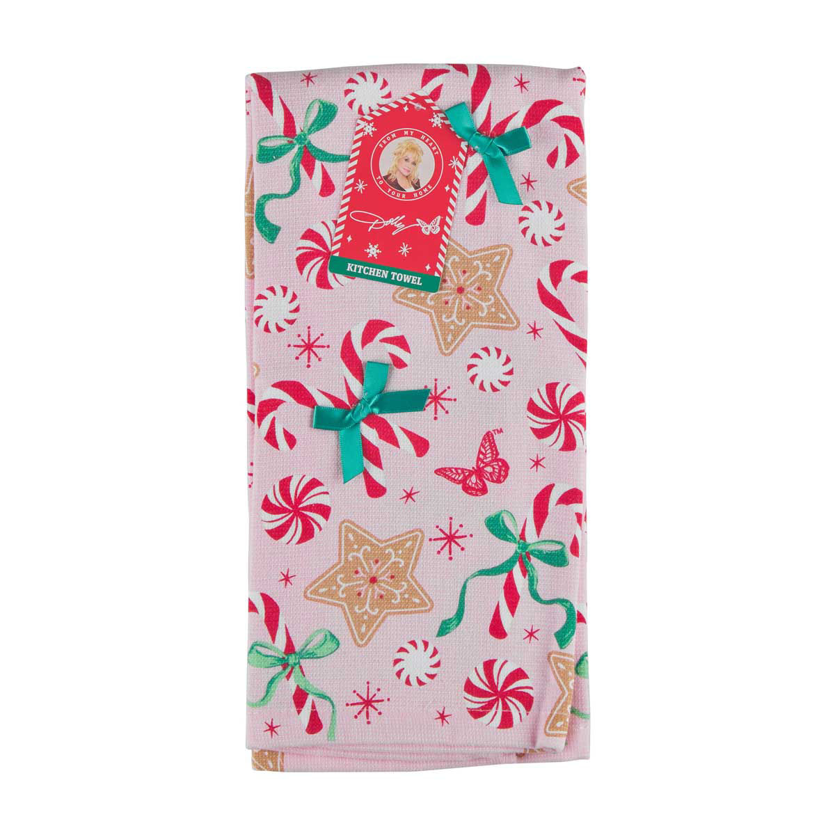 Dolly-Parton-Printed-Christmas-Kitchen-Towel,-Assorted