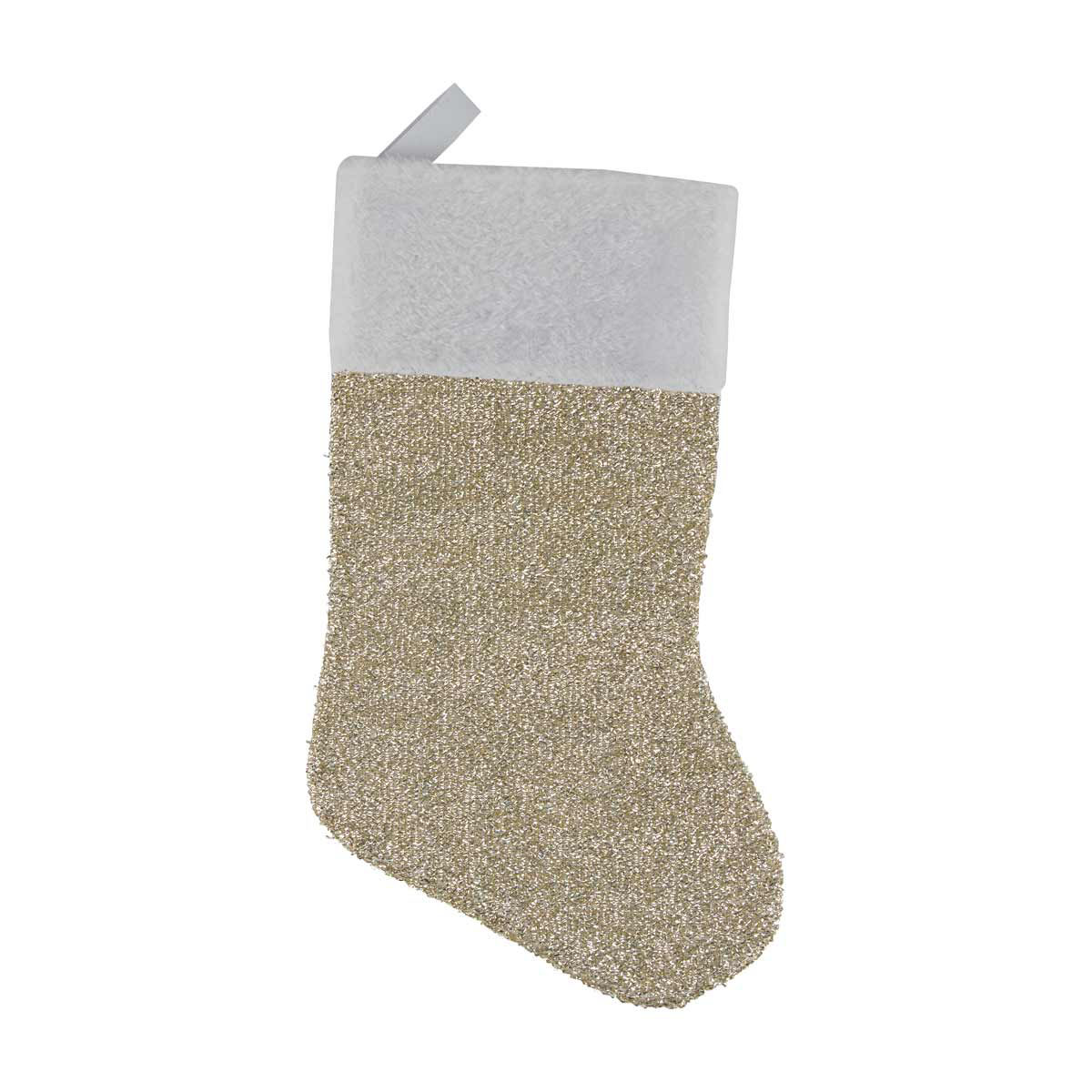 Holiday Style Solid Tinsel Christmas Stocking, 17 in, Assorted