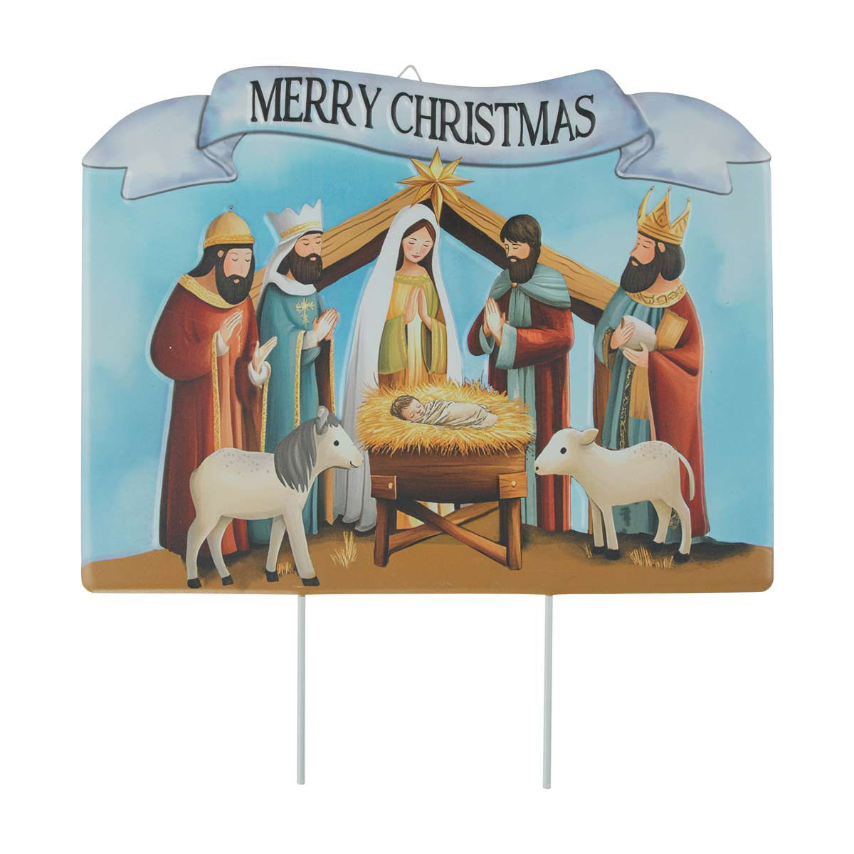 Christmas-Nativity-Yard-Stake-Décor,-Assorted