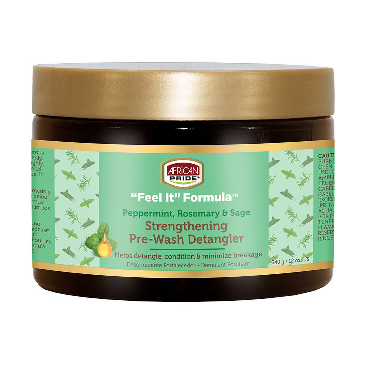 African Pride Feel It Formula Strengthening Pre-Wash Hair Detangler, 12 oz