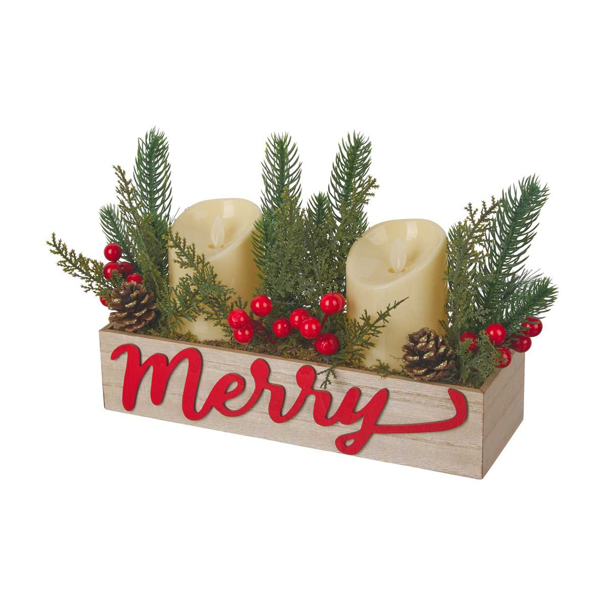 Christmas LED Candle Arrangement Tabletop Décor