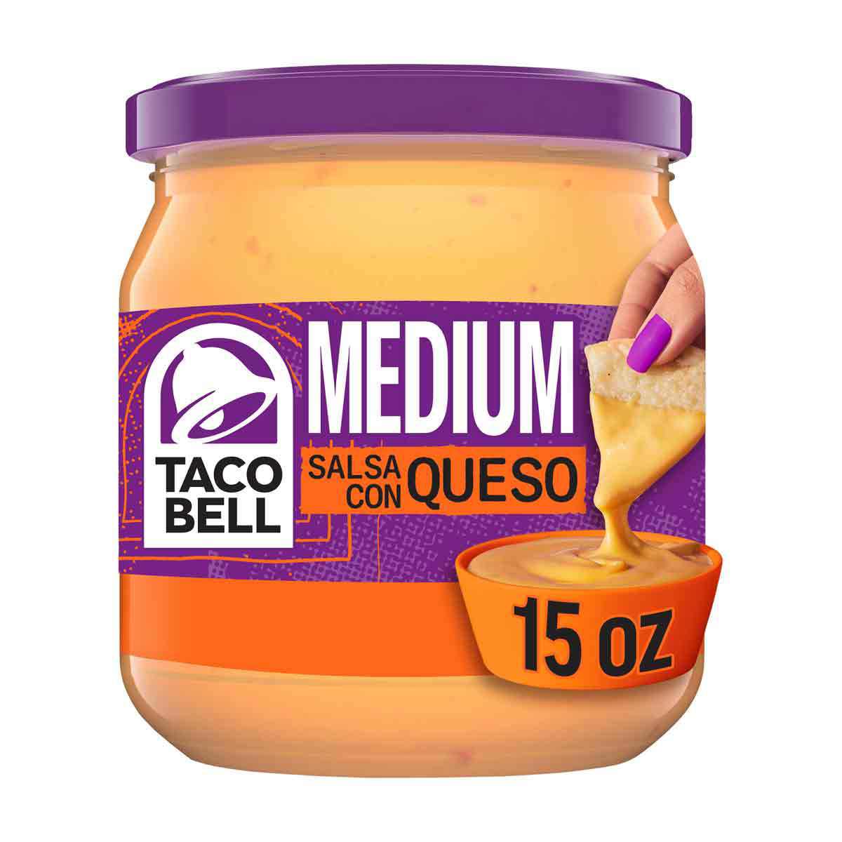 Taco Bell Medium Salsa Con Queso Cheese Dip, 15 oz