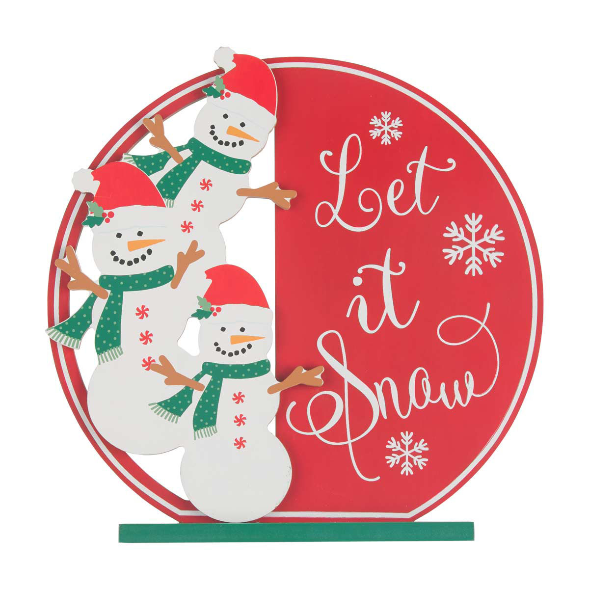 Christmas Round Tabletop Sign Décor, Assorted