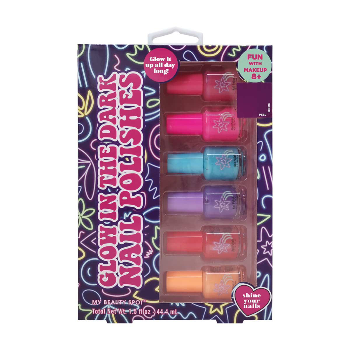 My Beauty Spot Glow in the Dark Nail Polish Set, 6 ct
