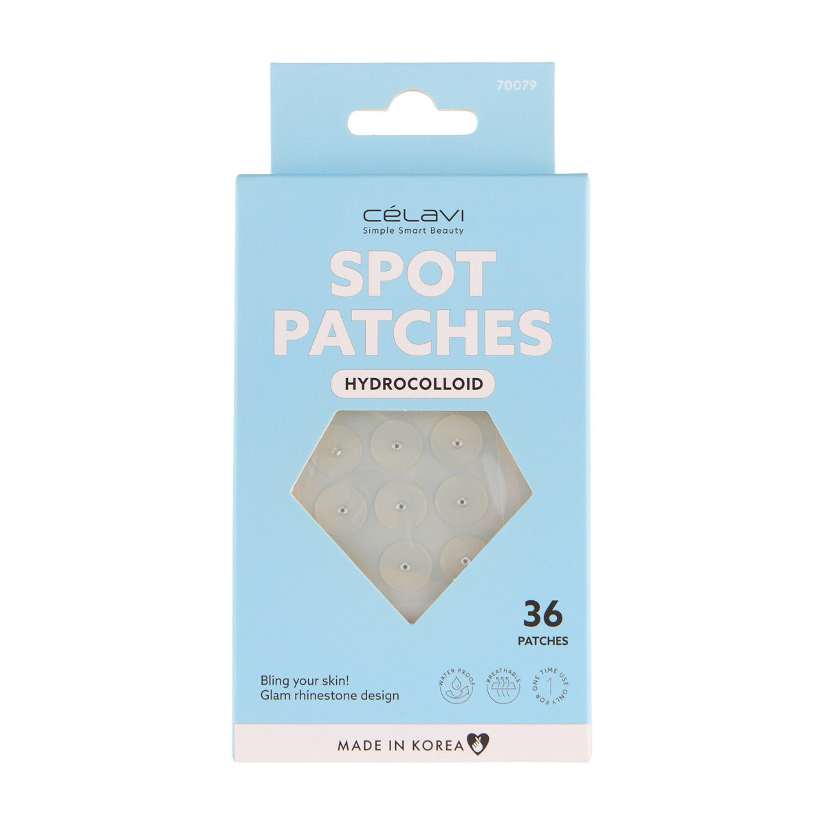 Célavi Spot Patches with Rhinestones, 36 ct