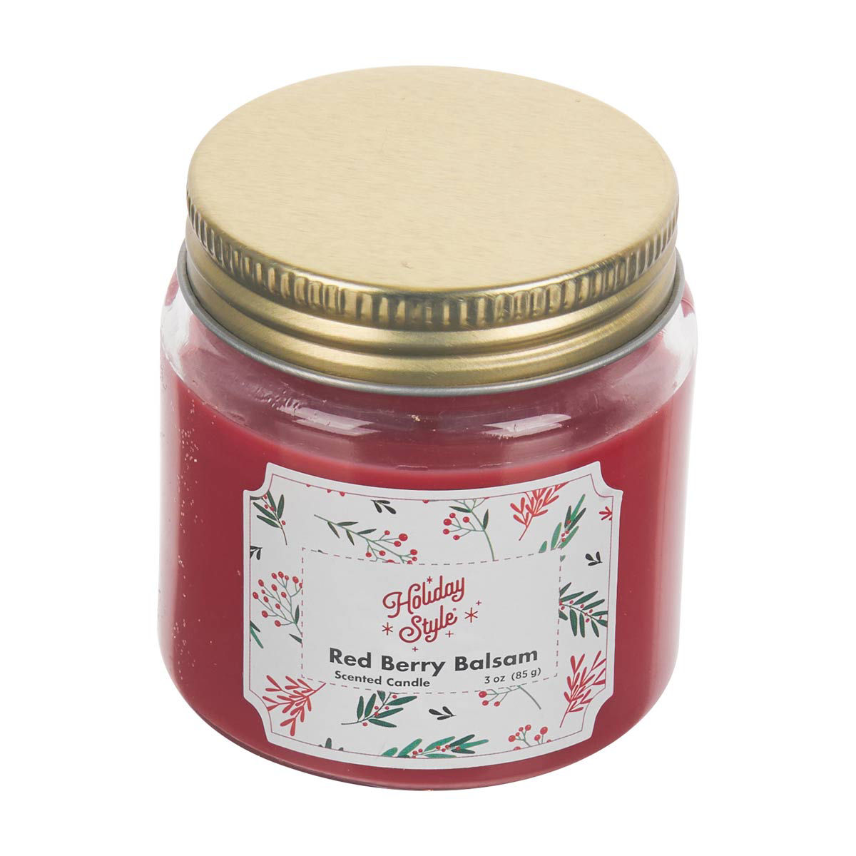Holiday Style Scented Glass Candle, 3 oz, Assorted
