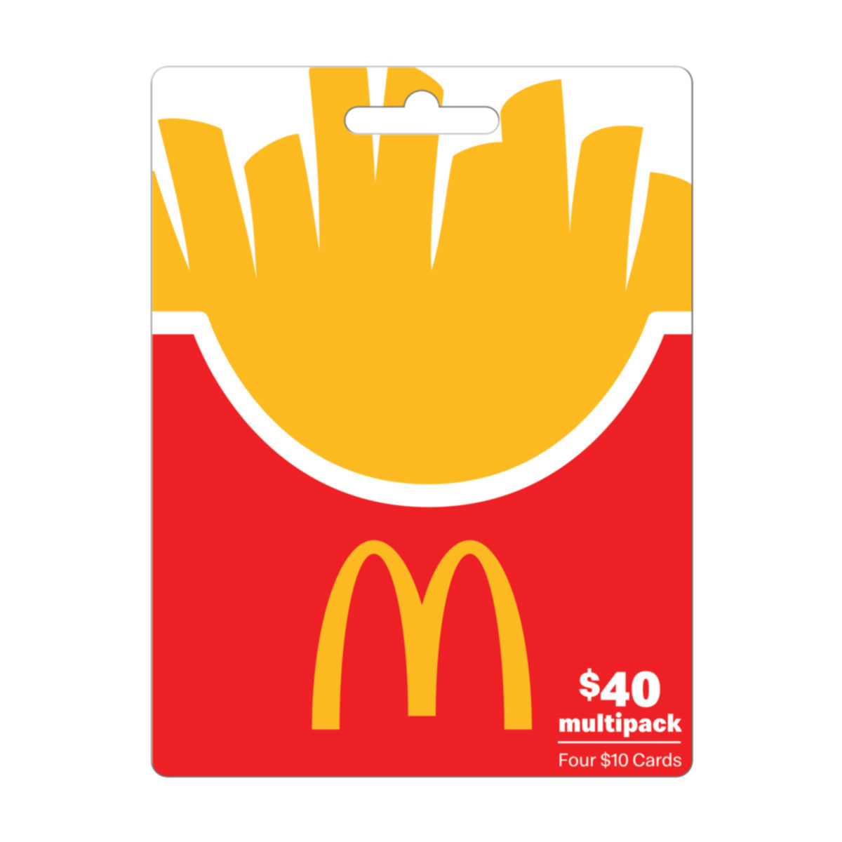 McDonald’s Gift Cards, $10 Each, 4 ct