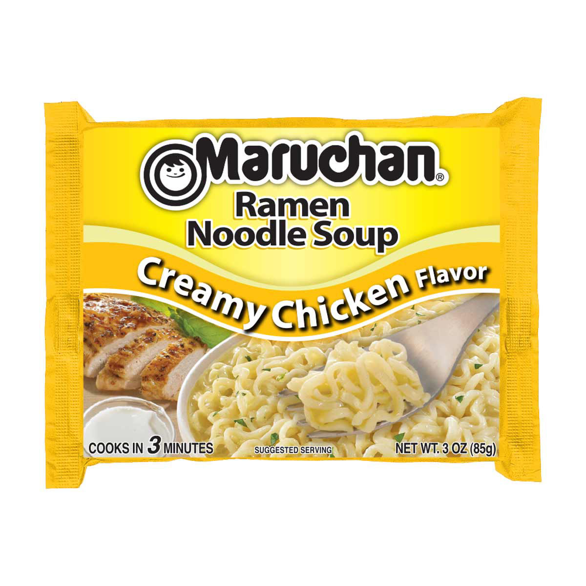 Maruchan Creamy Chicken Flavor Ramen Noodle Soup, 3 oz