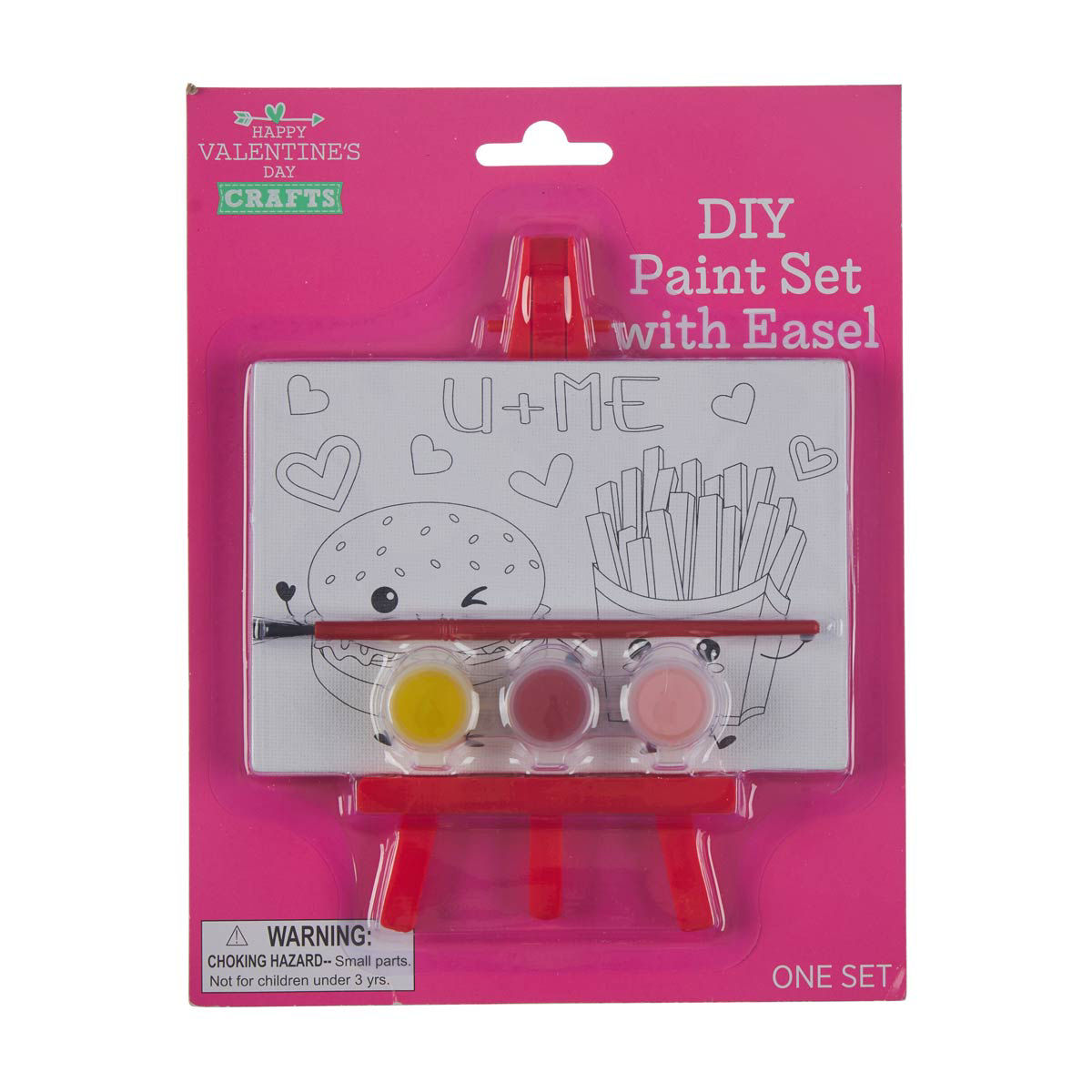 Happy-Valentine's-Day-DIY-Paint-Set-with-Easel,-Assorted