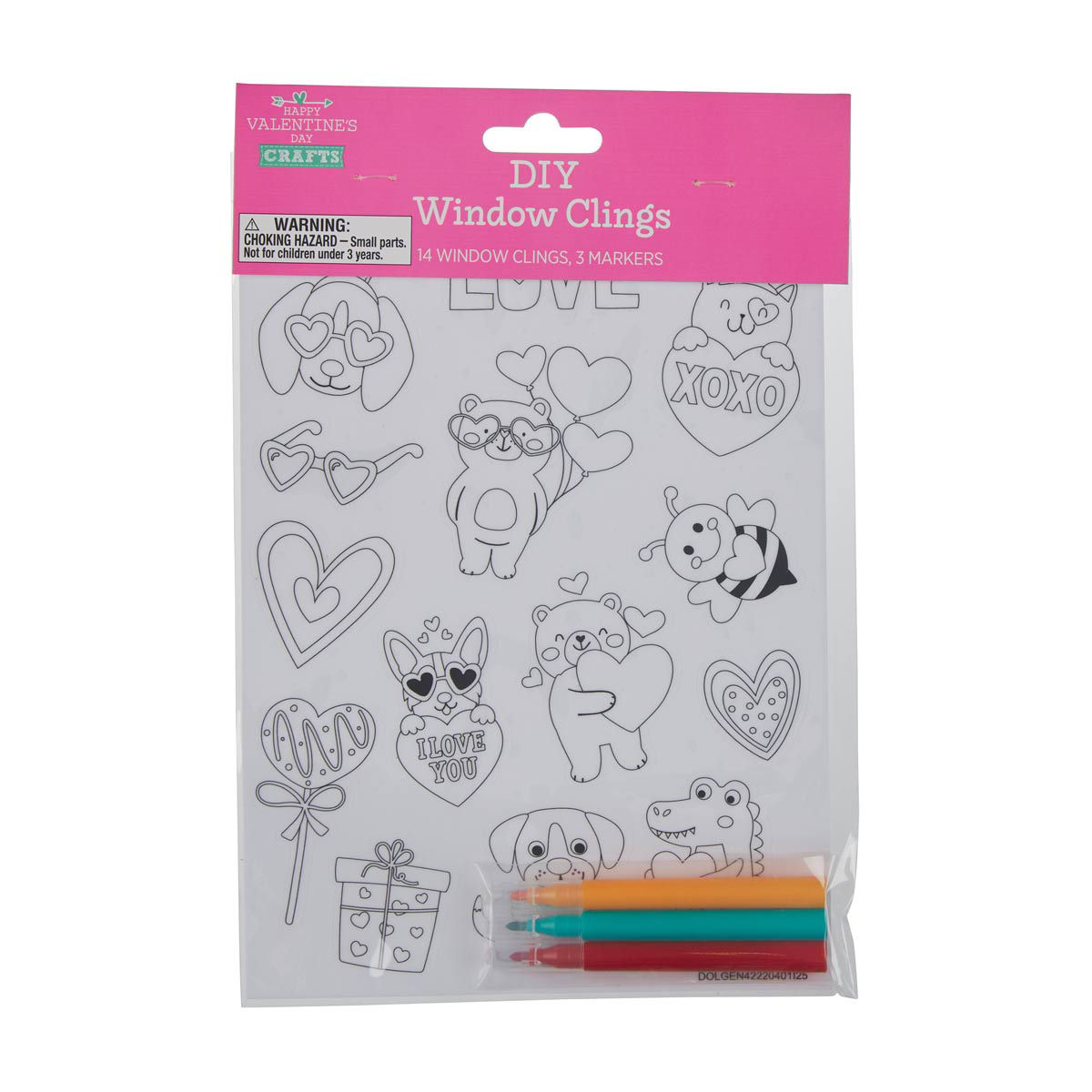 Happy-Valentine's-Day-DIY-Window-Clings,-14-ct,-Assorted