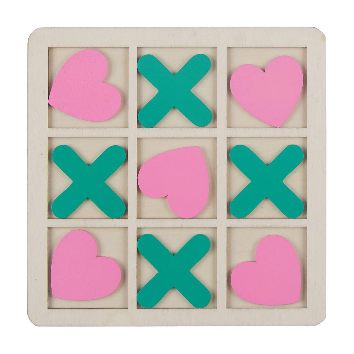 Valentine's-Day-Wooden-Tic-Tac-Toe-Game,-1-ct---Assorted