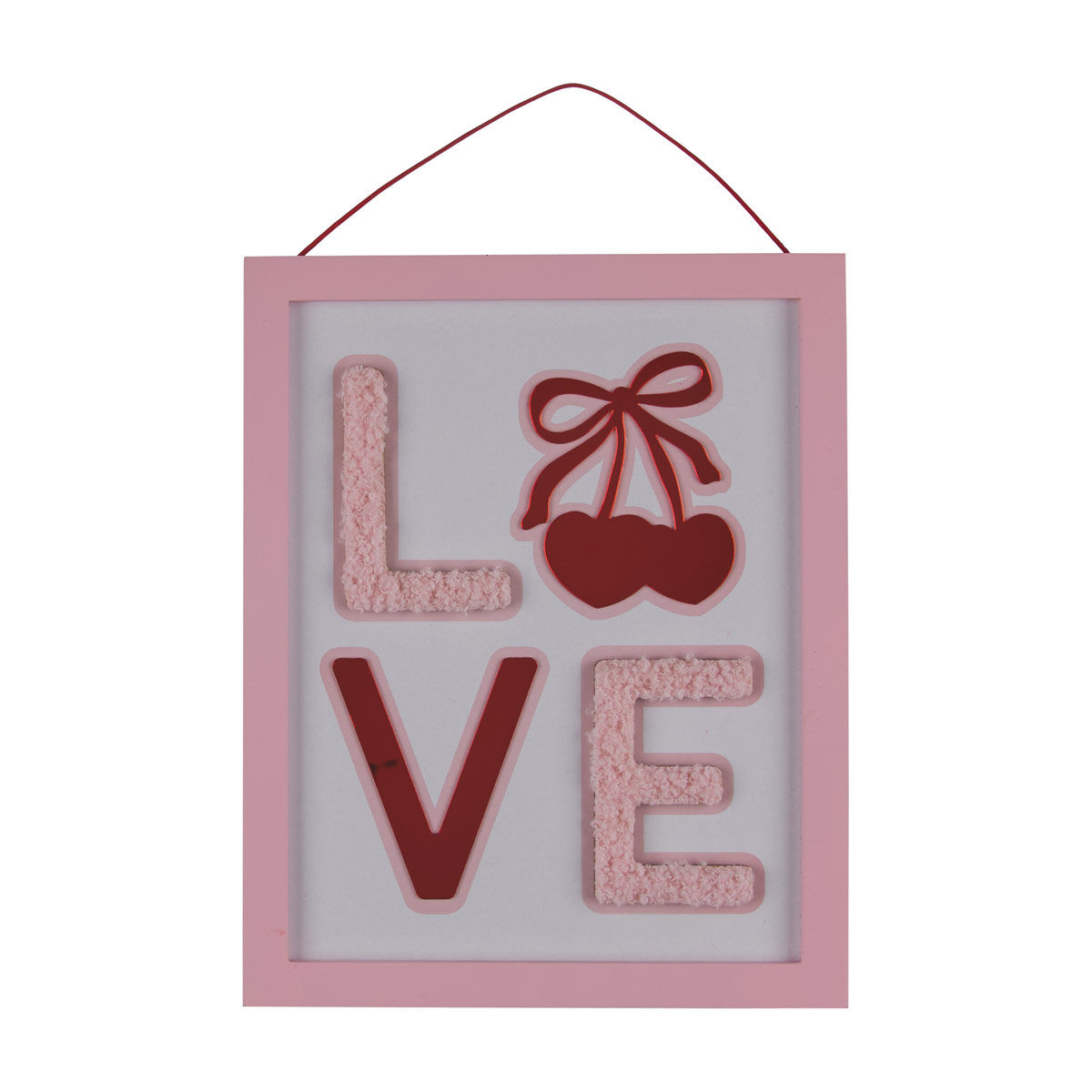 Valentine's Day Rectangular Patches Wall Sign Décor, 1 ct - Assorted