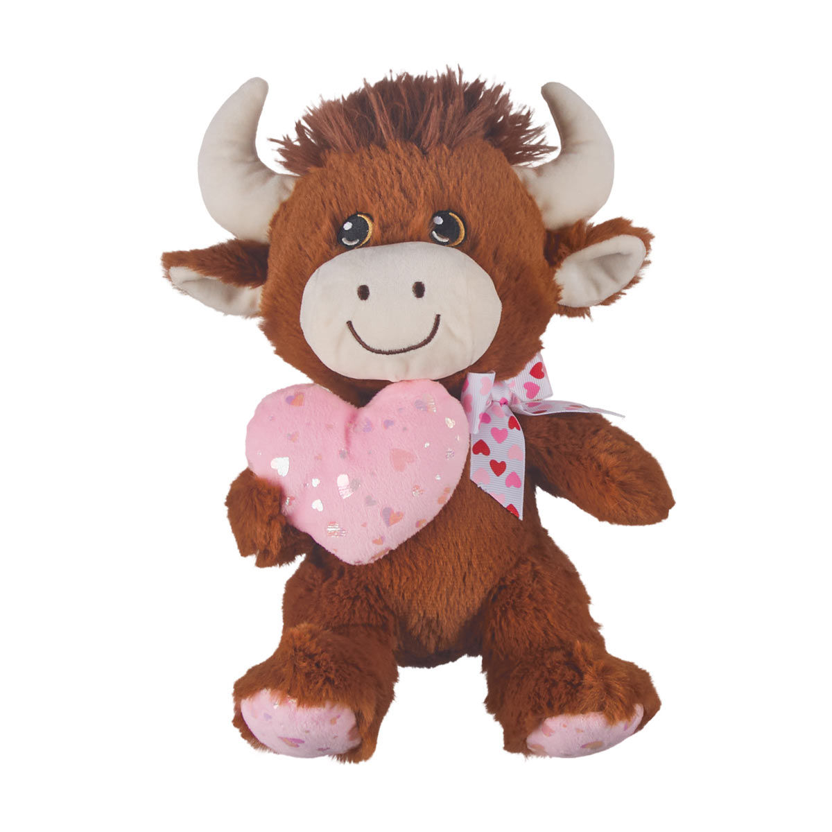 Valentine's-Day-Stuffed-Animal-Toy-with-Heart,-Medium,-Assorted