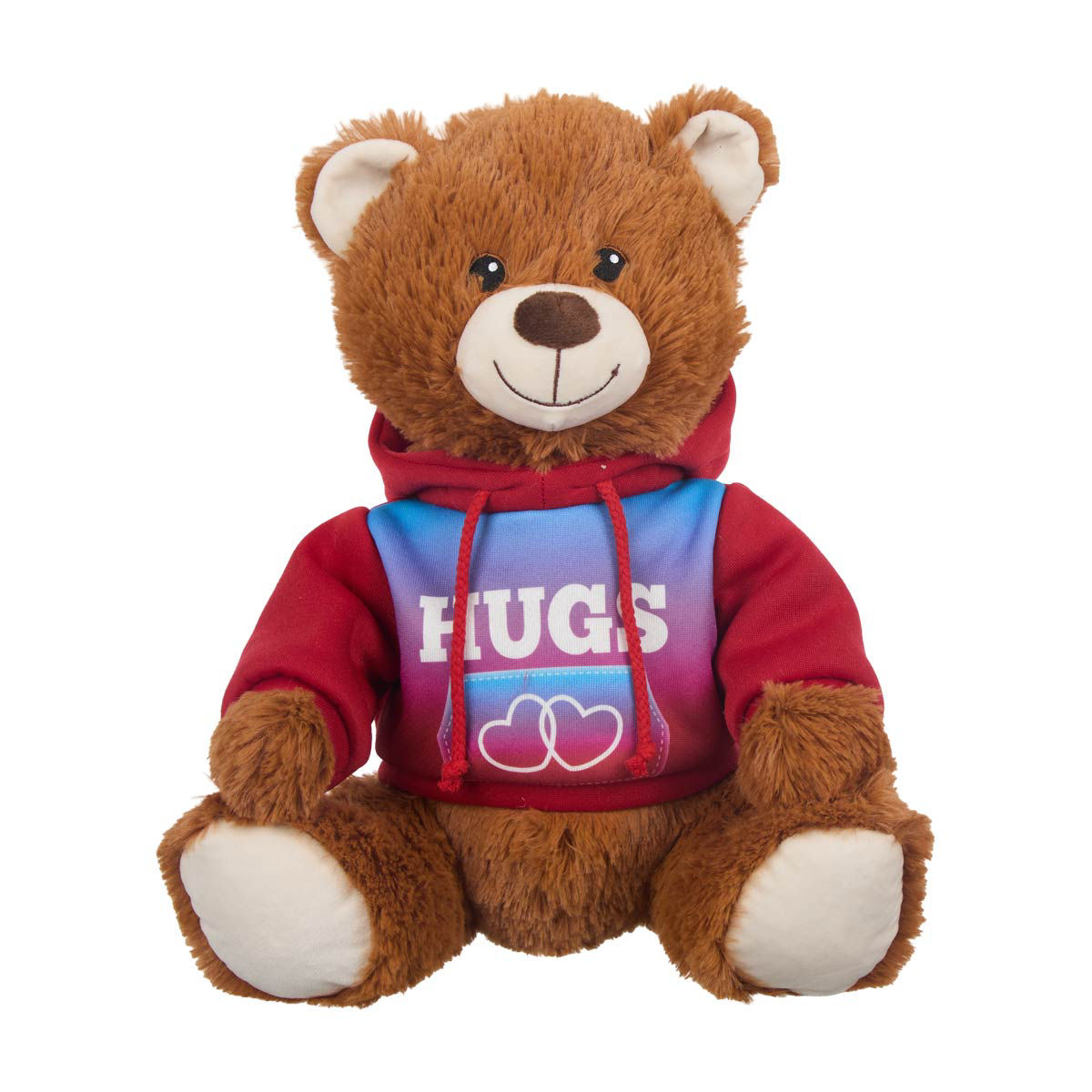 Valentine's-Day-Plush-Bear-with-Sweatshirt,-Assorted