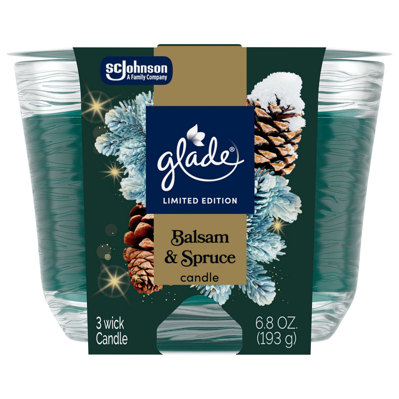 Glade® 3-Wick Candle Jar, Balsam & Spruce, 6.8oz., 1 count