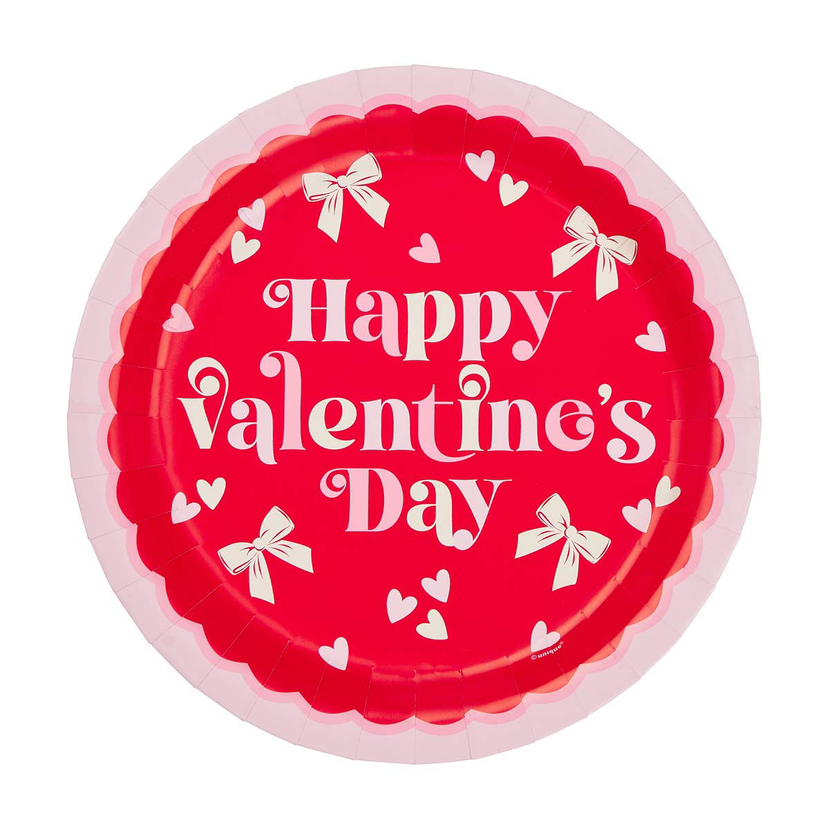 'Happy Valentine's Day' 9" Round Printed Plates, 1 ct