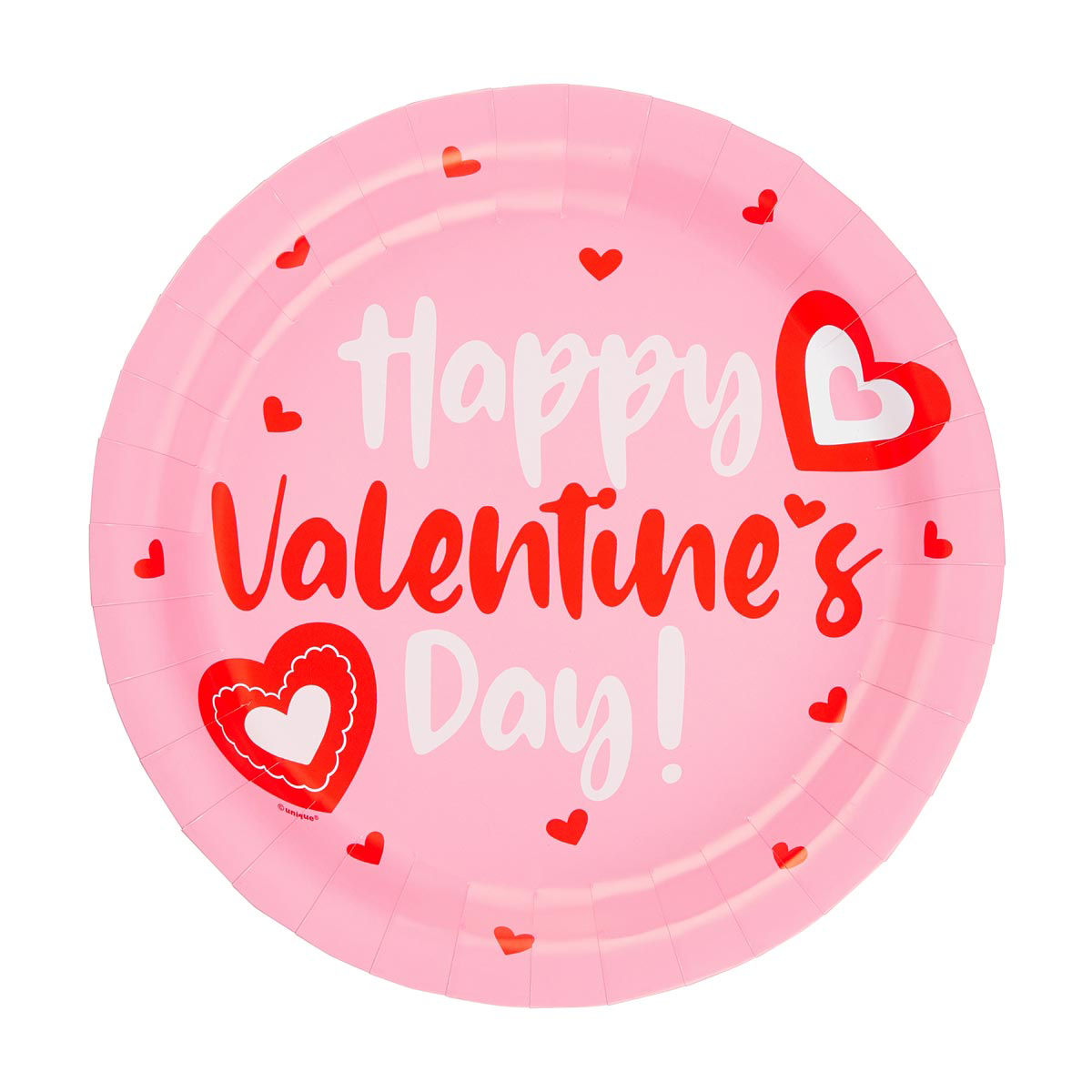 'Happy Valentine's Day!' 9" Round Printed Plates, 1 ct