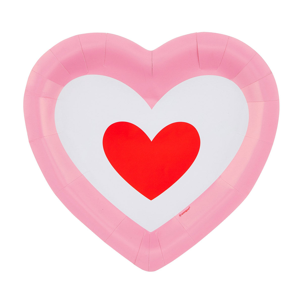 Valentine's Day Heart-Shaped Plates, 1 ct