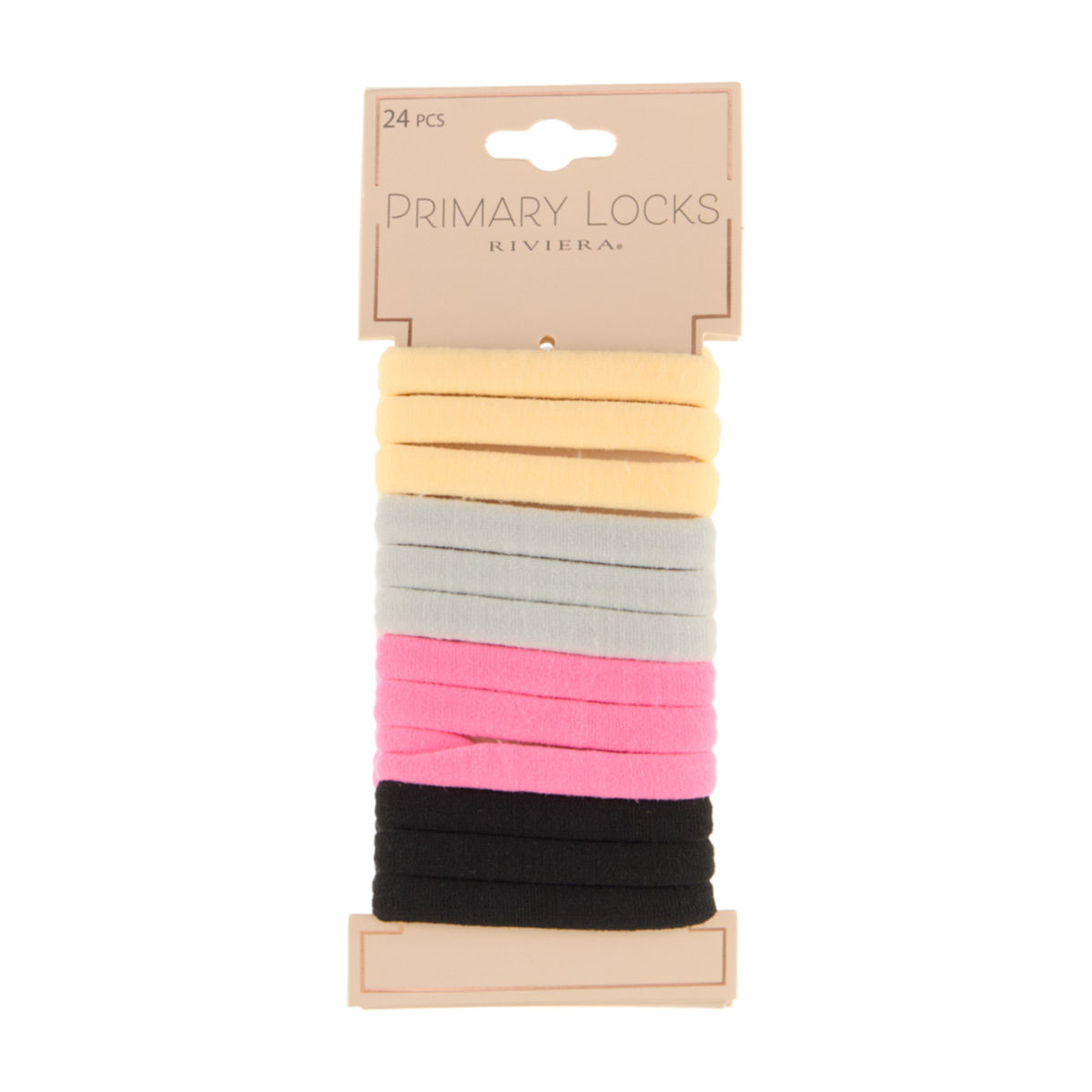 Riviera Primary Locks Multicolor High Stretch Hair Ties, 24 ct