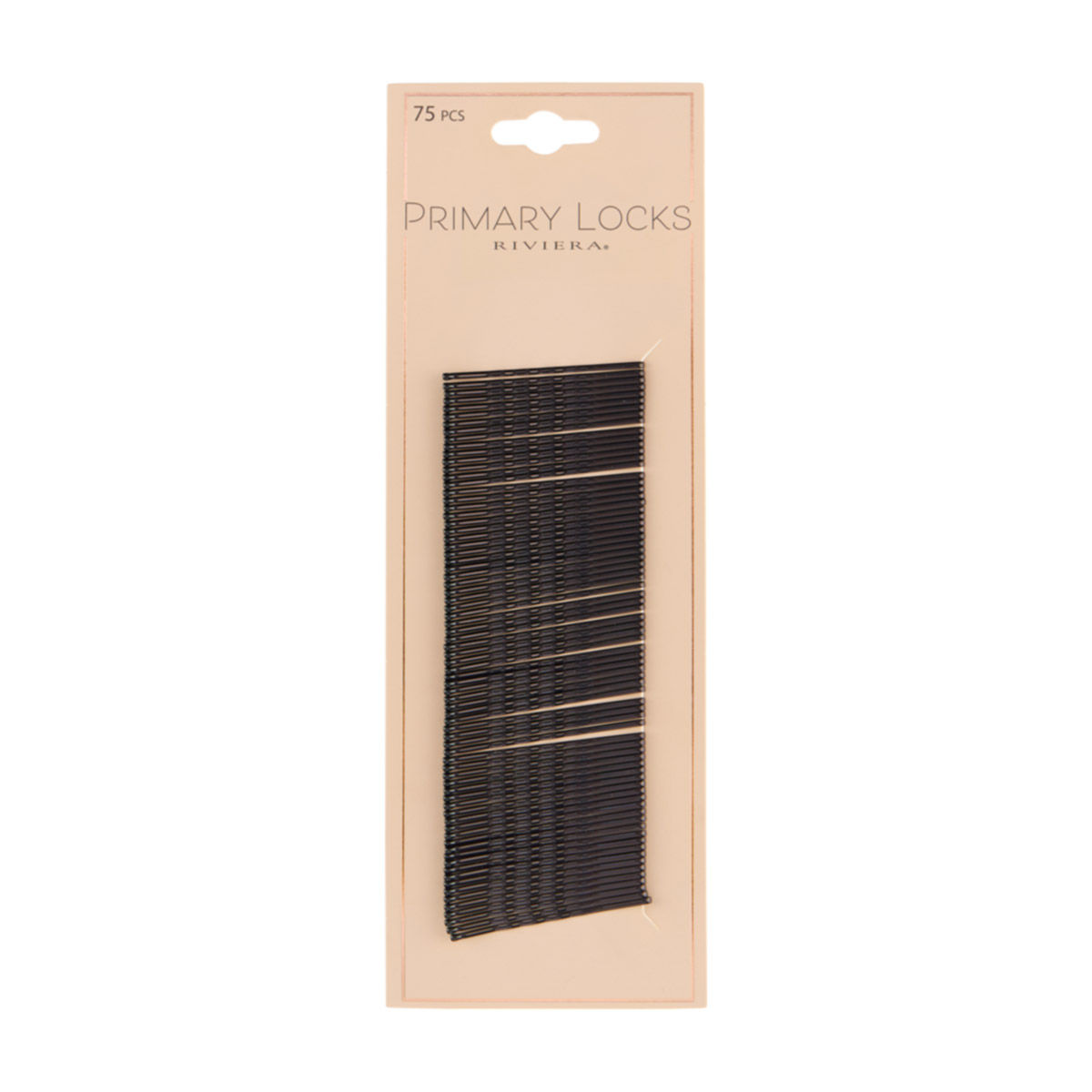 Riviera Primary Locks Black Bobby Pins, 75 ct