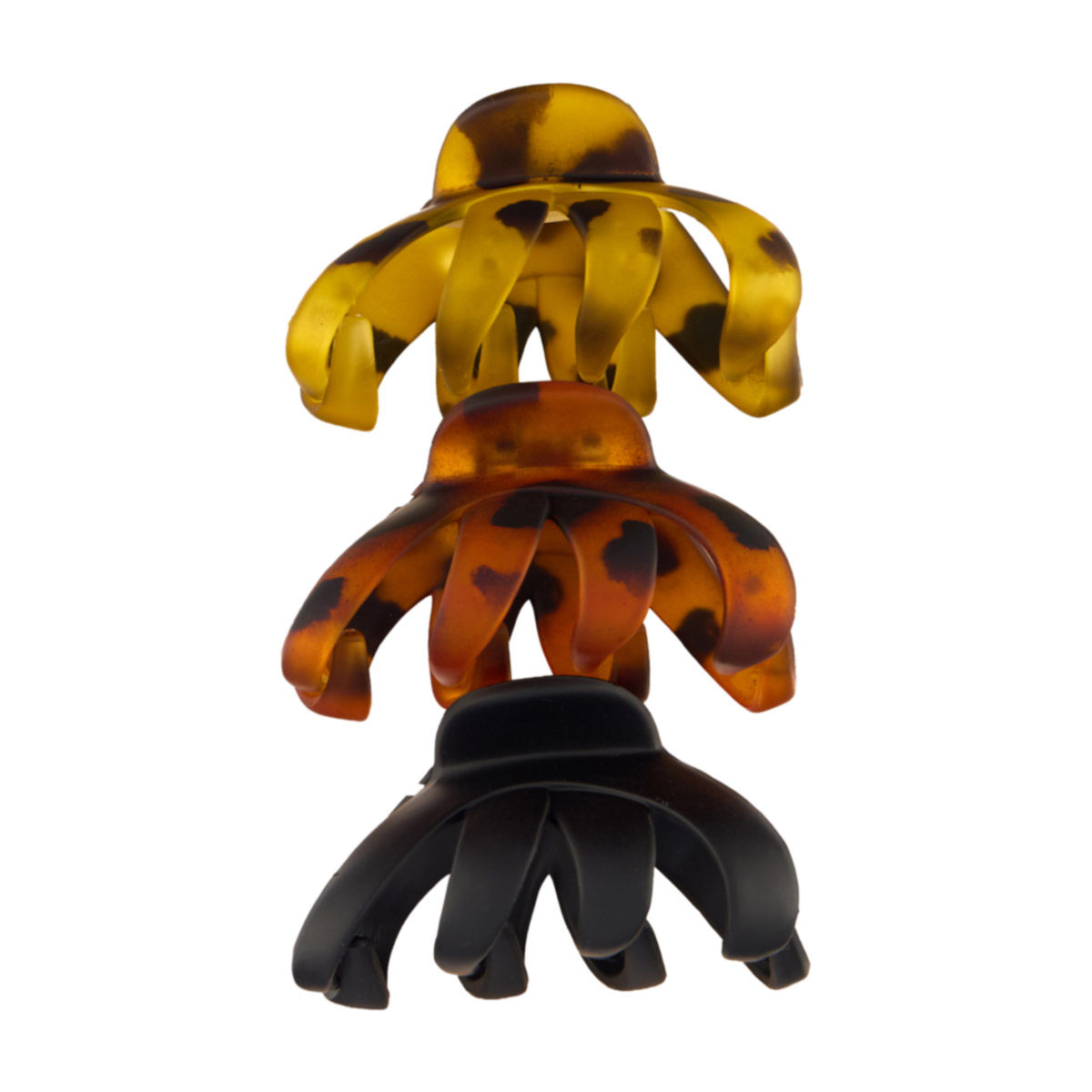 Riviera Primary Locks Tortoise Shell Octo Clips, 3 ct