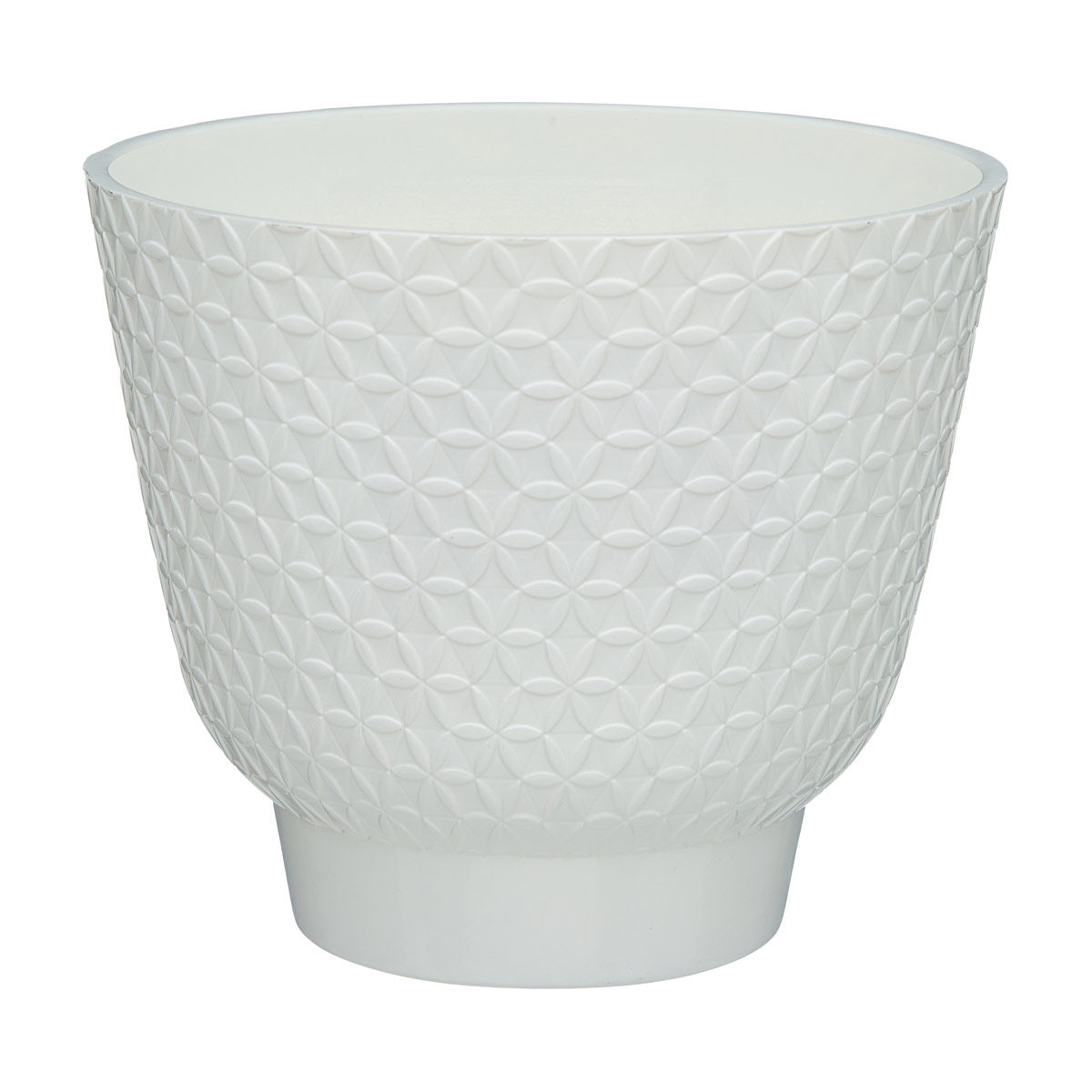 Vertical-Speckled-Planter-Pot,-White