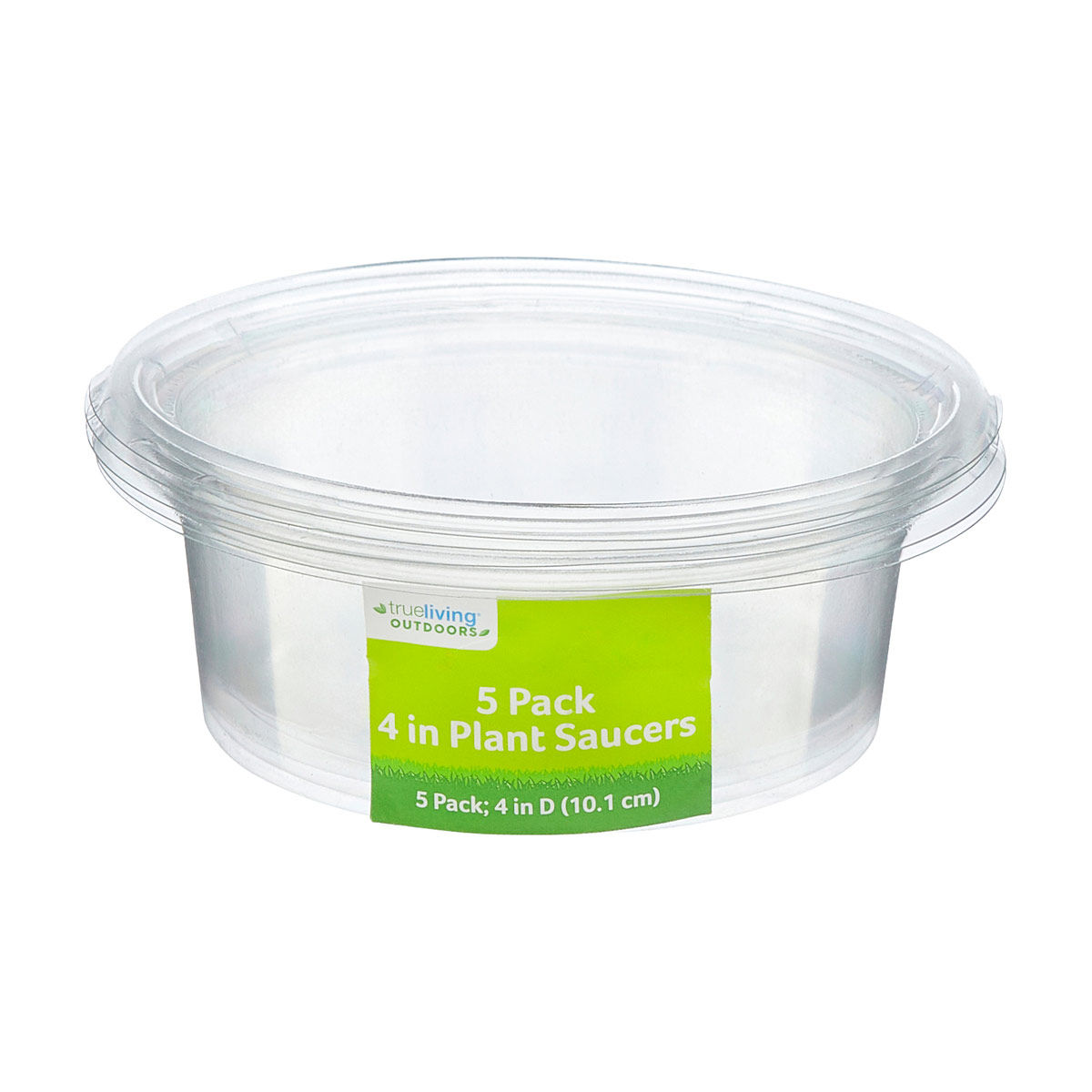 True-Living-Outdoors-Clear-Plant-Saucers,-4-in,-5-pk