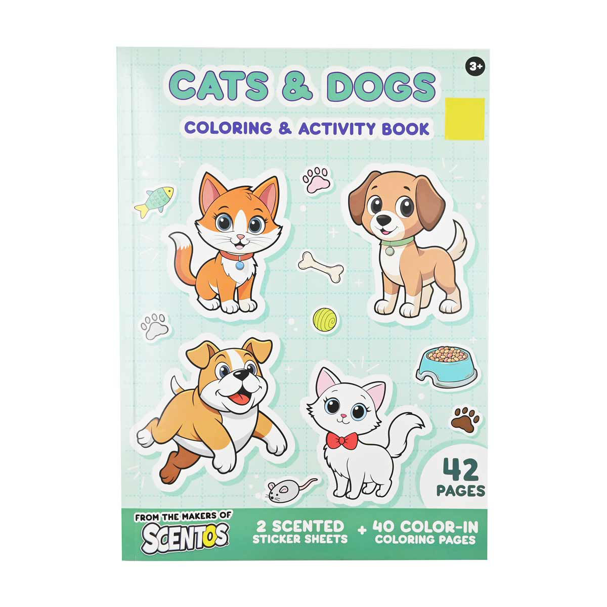 Scentos Cats & Dogs Coloring & Activity Book, Ages 3+