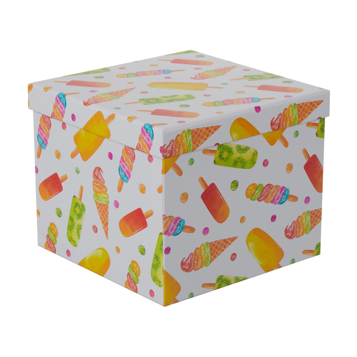 Printed-Square-Storage-Box,-X-Small