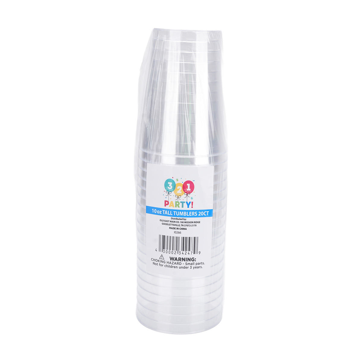 321 Party! Tall Tumblers, 10 oz, 20 ct