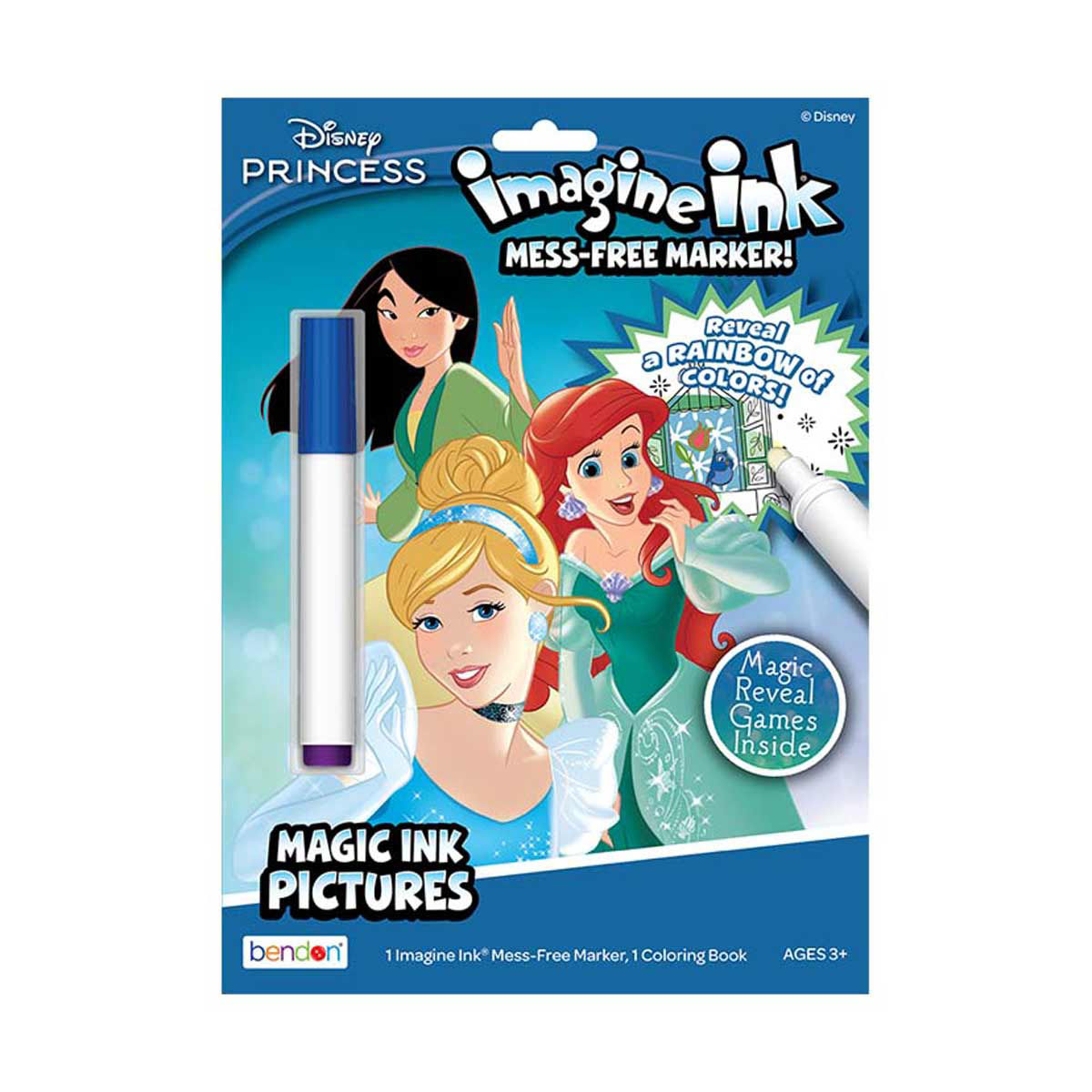 Disney Princess Imagine Ink Magic Ink Pictures Book with Mess-Free Marker
